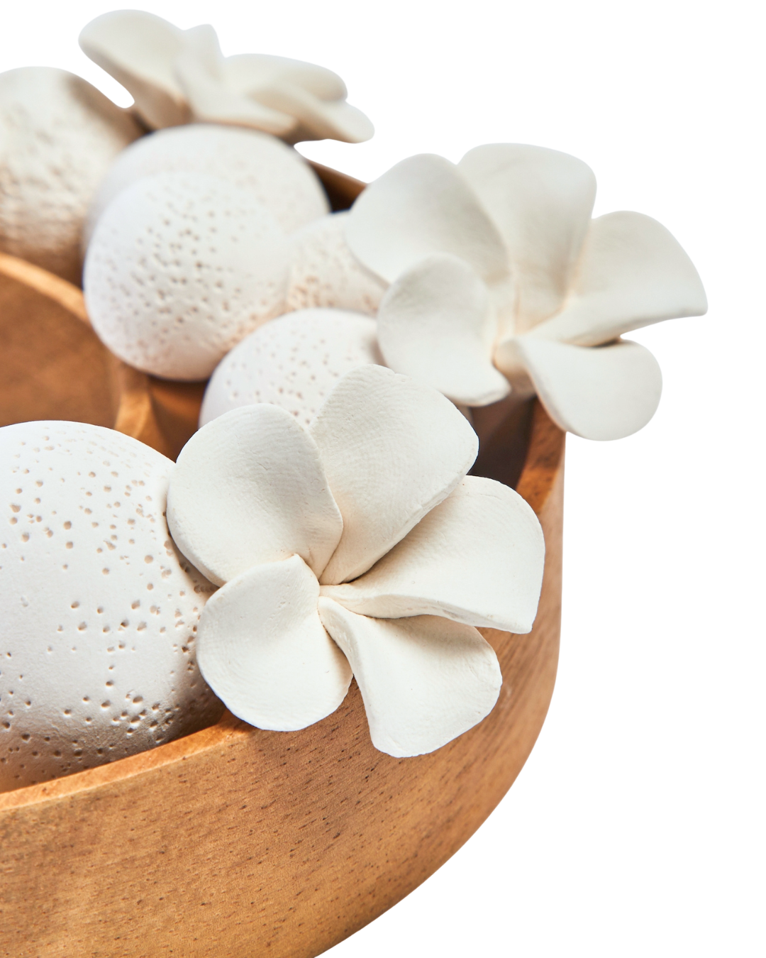 Centro de Mesa Difusor Moyo | Bandeja de Madeira Acácia & Cerâmica