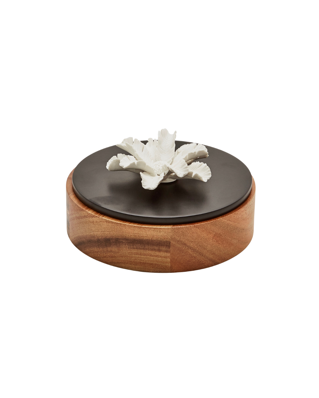 Caixa Decorativa Palmi | Madeira Acácia, Porcelana