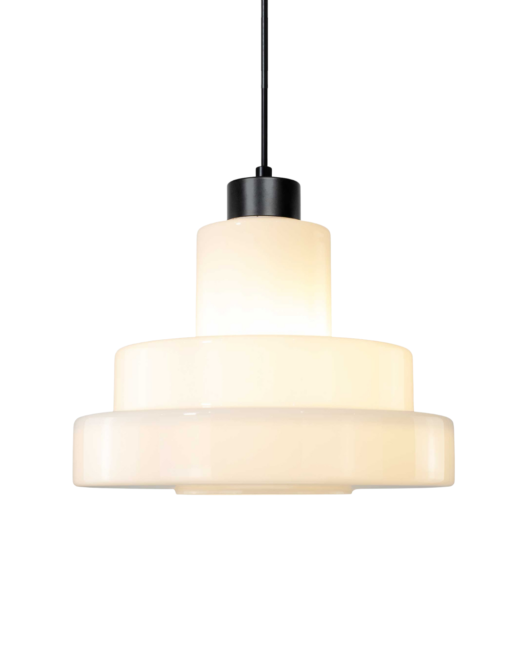 Candeeiro de Teto Foza Retro LED | Suspensão Cogumelo Vidro Anos 70 Branco