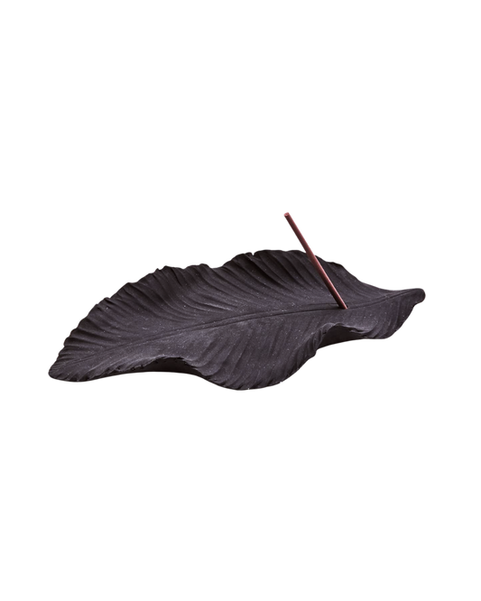 Incensário BlackLeaf | Suporte Incenso Japonês Cerâmica