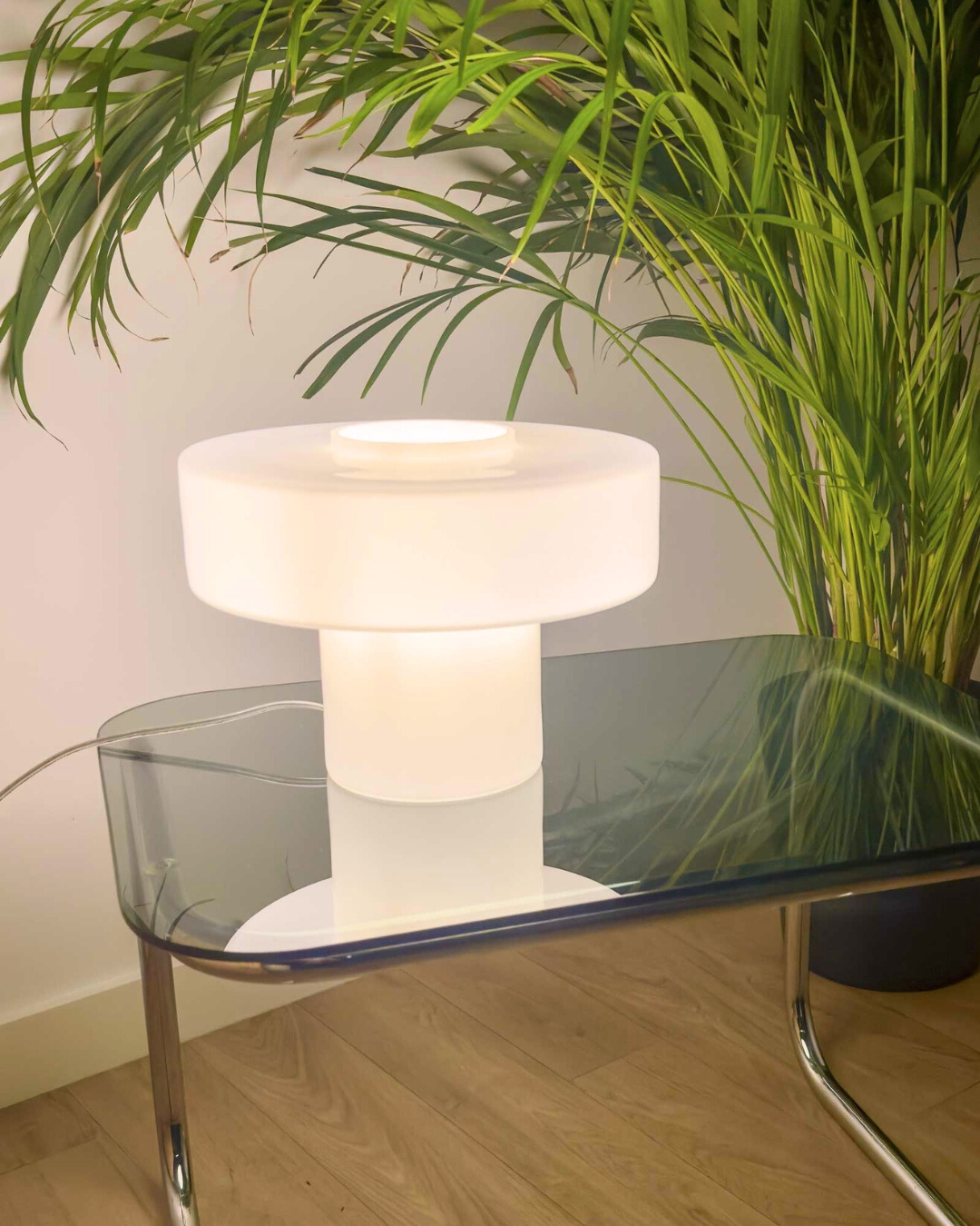 Candeeiro de Mesa Foza | Retro LED Anos 70 Branco