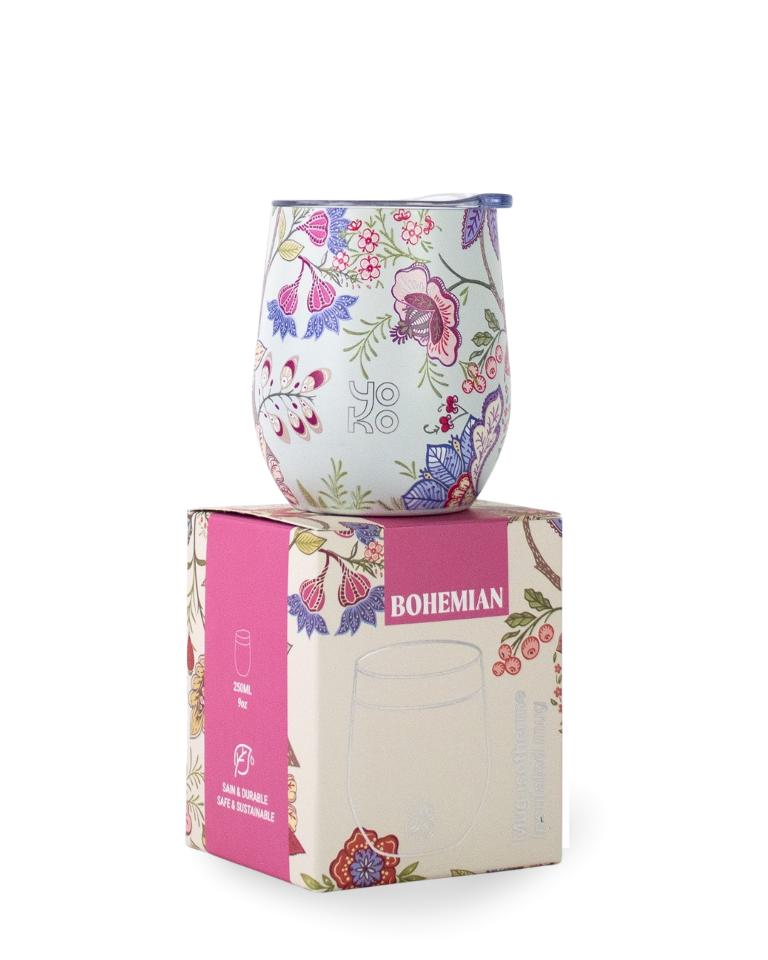 Caneca Térmica Bohemian | Aço Inoxidável 250ml