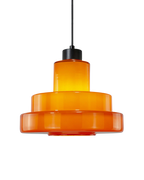 Candeeiro de Teto Foza Retro LED | Suspensão Cogumelo Vidro Anos 70 Laranja
